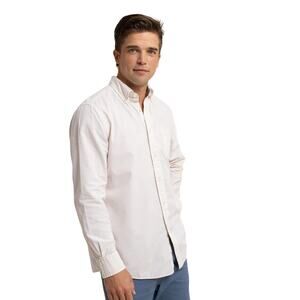 Southern Tide Men's Lightweight Bedford Cord Long Sleeve Sport Shirt Oatmeal XXL